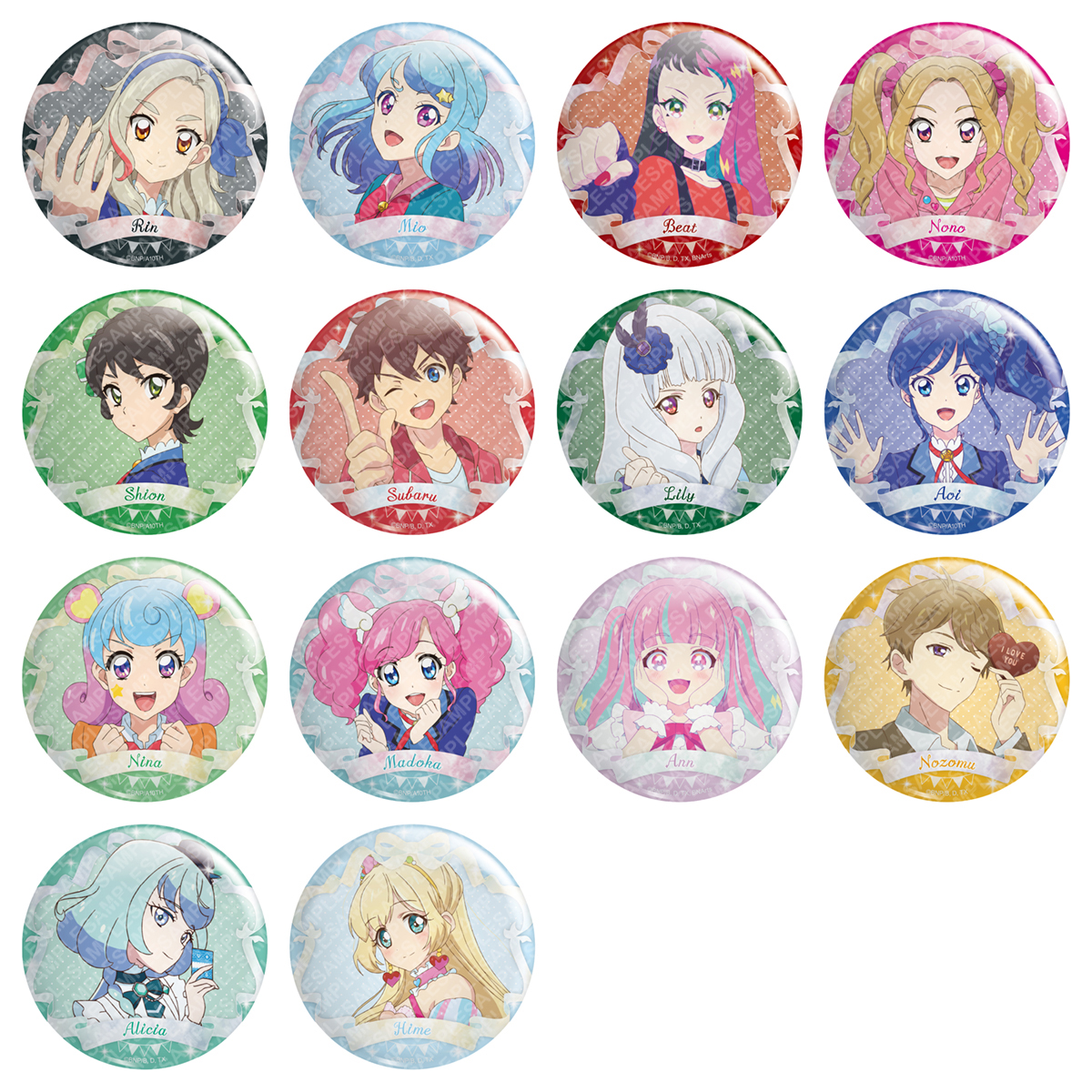 アイカツ!シリーズ バースデー缶バッジ<1月~2月>